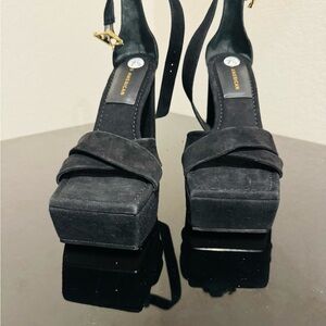 Elegant Black Women's Platform Heels